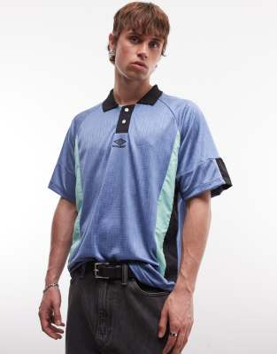 Fußballtrikot in Blau und Schwarz Blau XS