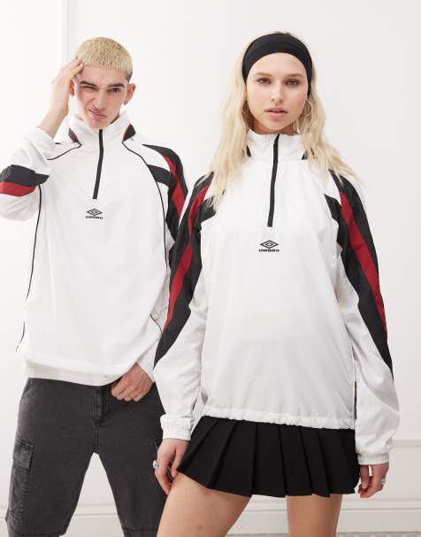 Umbro - Giacca a vento bianco multicolore con zip con maniche rimovibili - view 1