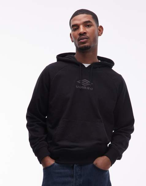 Umbro iconic hoodie in black and gray - view 1