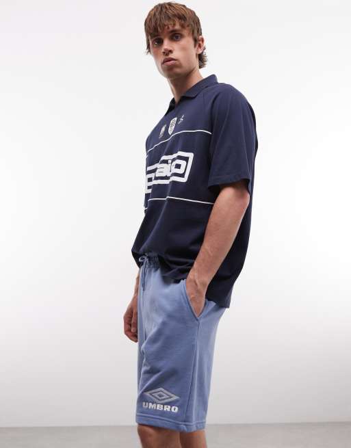 Umbro - Iconic - Short in blauw en wit, 2 van 5