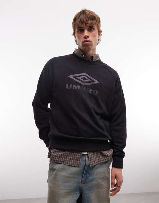 Umbro - Iconic - Sweatshirt in zwart en grijs, 2 van 5