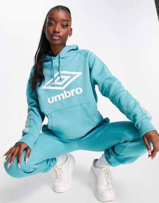 Umbro – Niebieska bluza z kapturem i taśmą, część zestawu