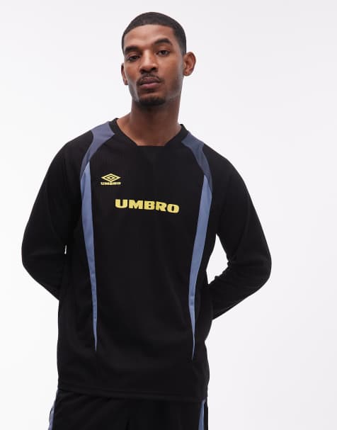 Umbro panelled jersey in black and yellow - view 1