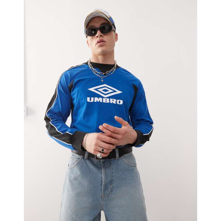 ☆UMBRO☆ NQ Panel Long Sleeve T-Shirt Blue UQ111CRL21 UQ111 Umbro Long-sleeve t-shirts for Men | Online Sale up to 40
