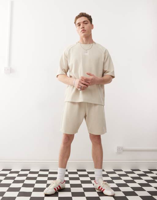 Umbro panelled mesh t-shirt in beige