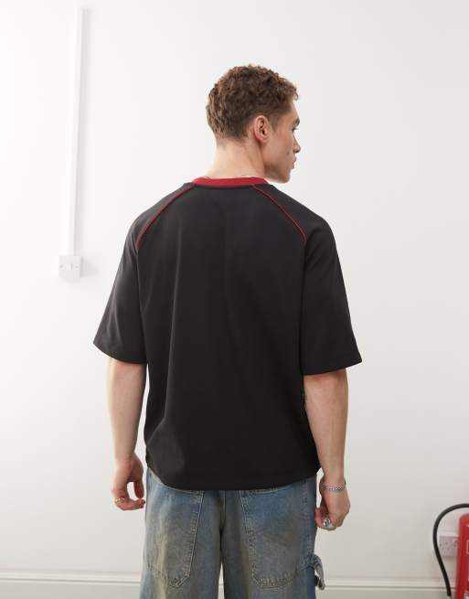 Umbro panelled mesh t-shirt in black