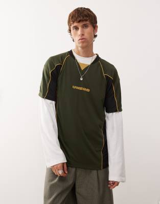 Umbro Umbro panelled raglan shirt in green