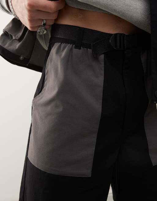 Umbro - Pantaloncini neri e grigi con cintura, 5 di 5
