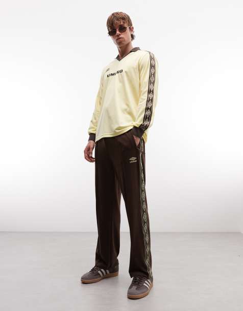 Umbro - Pantaloni sportivi marroni con fettuccia - view 1