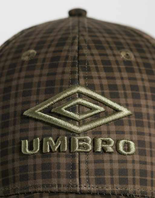 Umbro Print Cap in brown plaid, 2 of 3