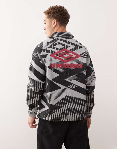 Umbro printed drill top in gray - view 1