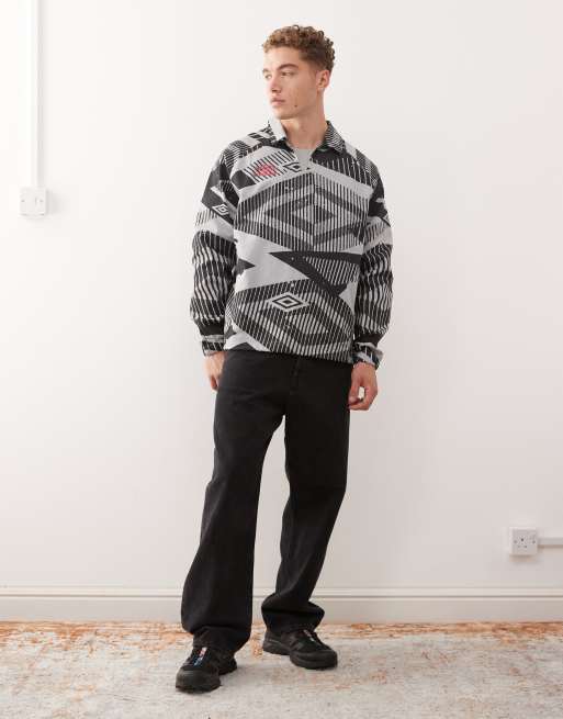 Umbro printed drill top in gray | ASOS