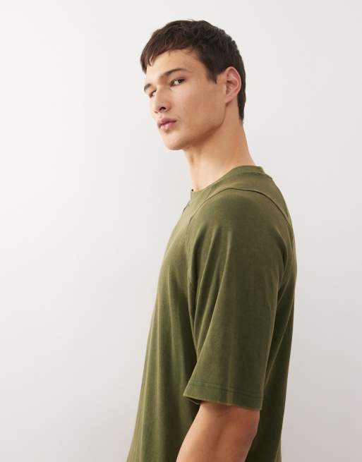 Umbro - Recht oversized T-shirt met hoge hals in groen met wassing, 5 van 5