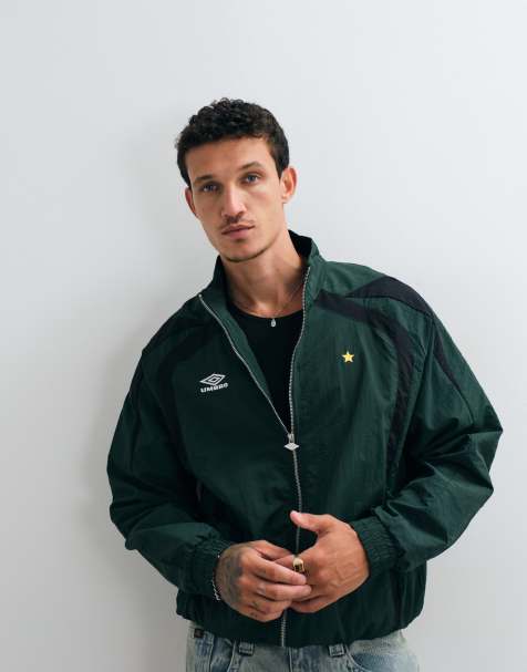 Umbro Relaxed Track Jacket in green and black - view 1
