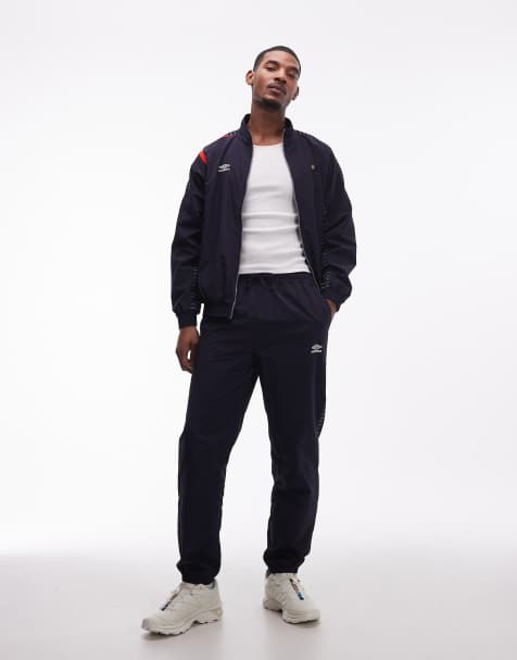 Umbro relaxed track pant in dark blue and white - view 1