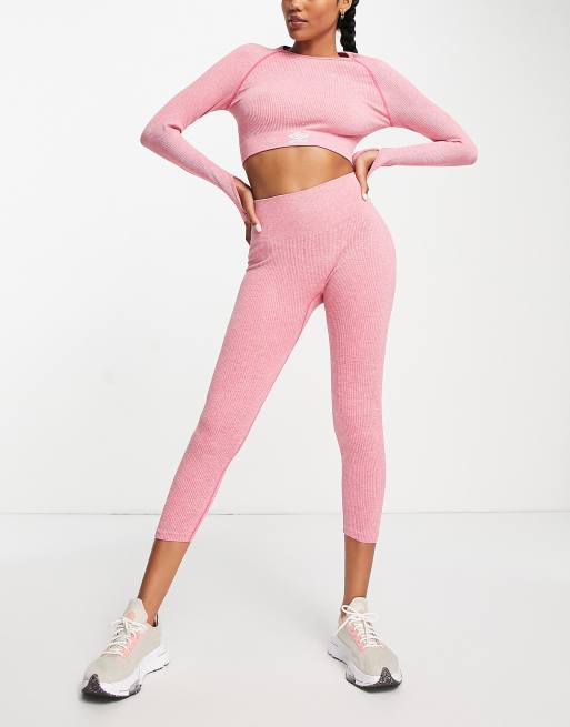 Gymshark asymmetric pink cropped color block top small 