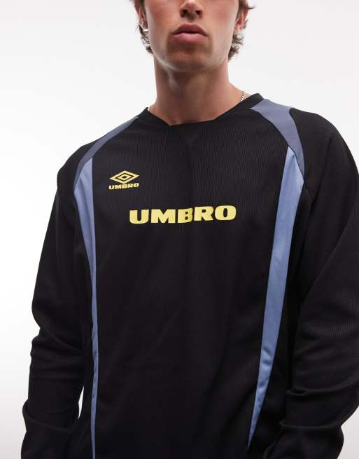 Umbro - Shirt met inzetstukken in zwart en geel, 5 van 5
