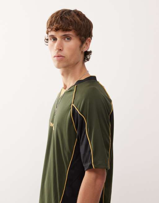 Umbro - Shirt met raglanmouwen en panelen in groen, 4 van 5
