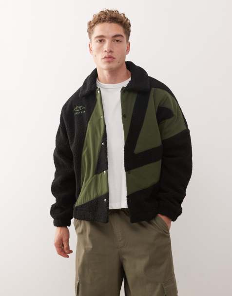 Umbro - Sort og grøn coach-jakke i fleece - view 1