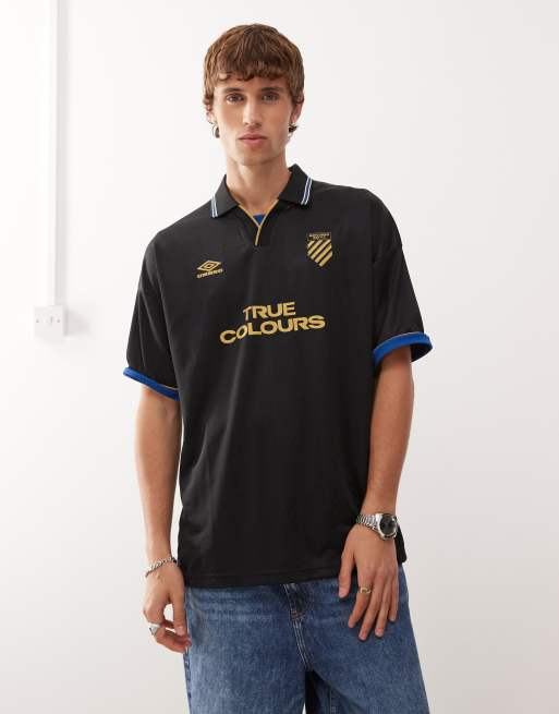 Umbro - Sort oversized fodboldtrøje med firkantet pasform