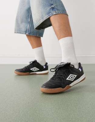 Umbro Speciali Leather Sneakers In Black