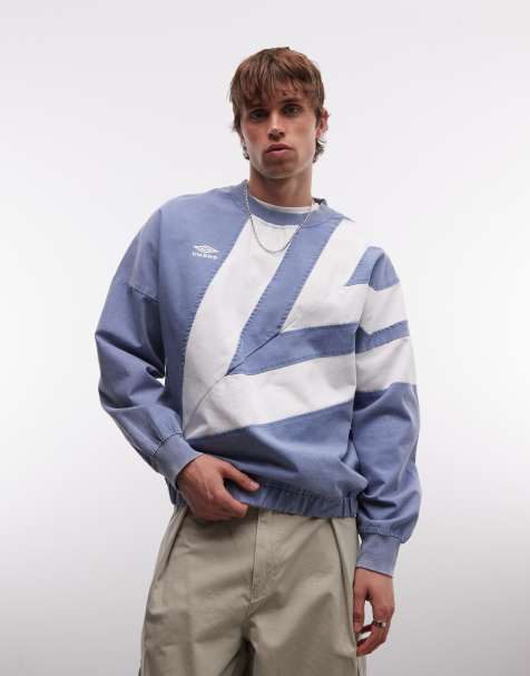 Umbro - Sweat - Bleu délavé et blanc - view 1
