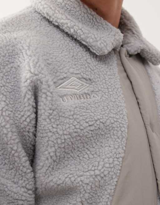 Umbro – Szara polarowa kurtka typu coach, 5 z 5
