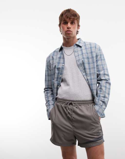 Umbro – Szare szorty piłkarskie z tkaniny, 5 z 5