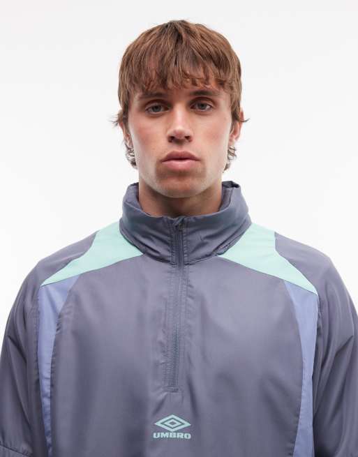 Umbro – Szaro-niebieska kurtka wiatrówka z odpinanymi rękawami, 2 z 5