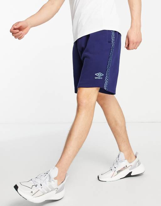 Umbro taped fleece shorts in blue