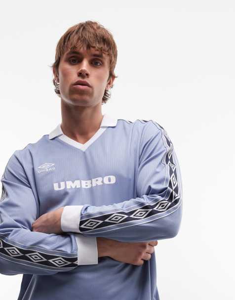 Umbro taped jersey in blue and white - view 1