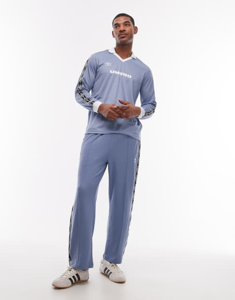 Umbro taped track pant in blue - view 1