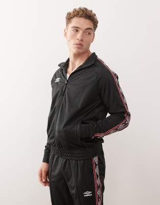 Umbro Taped Track Top In Black