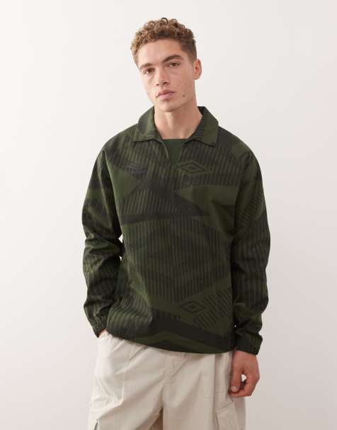 Umbro – Top ze wzorem w kolorze khaki i czarnym - view 1