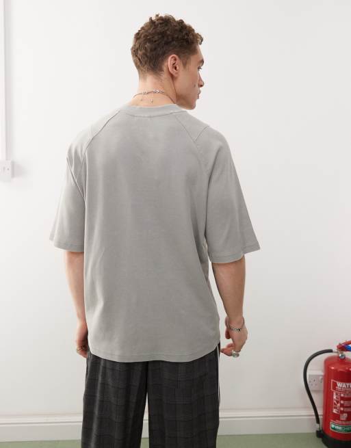 Umbro - Vasket grå T-shirt med høj hals i firkantet pasform, 3 af 4