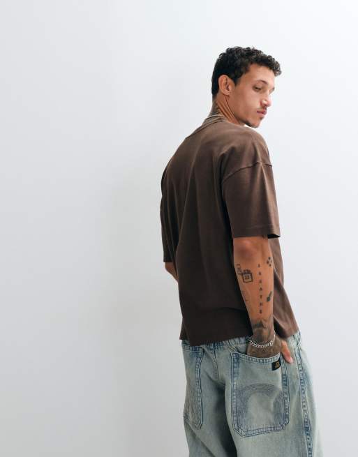 Umbro Washed Boxy Tee in brown, 4 of 5