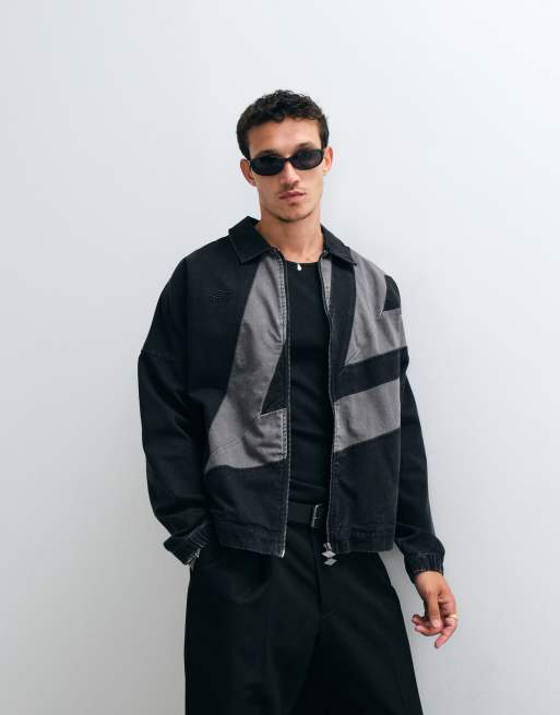 Umbro Washed Drill Jacket in Black, 4 of 5