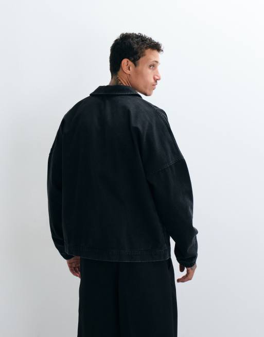 Umbro Washed Drill Jacket in Black, 5 of 5