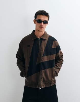 Umbro Washed Drill Jacket In Brown