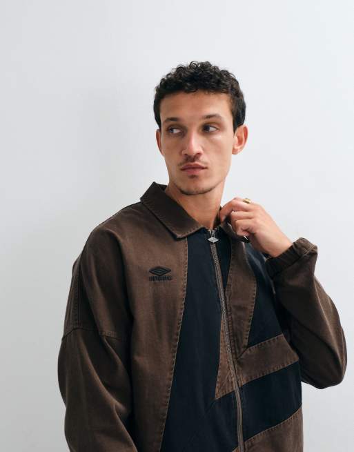 Umbro Washed Drill Jacket in brown, 3 of 5