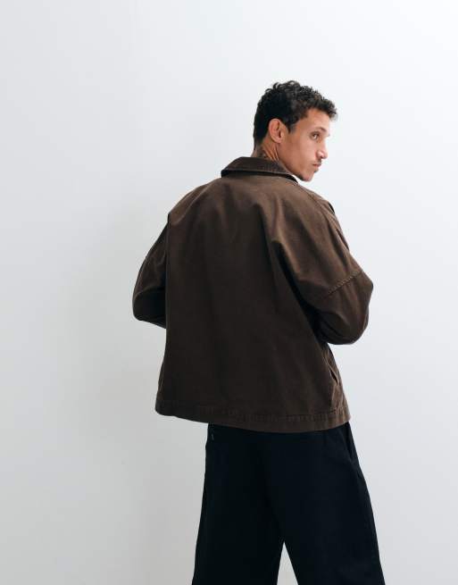 Umbro Washed Drill Jacket in brown, 5 of 5
