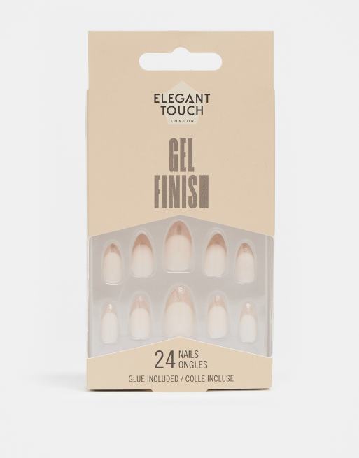 Uñas postizas con acabo aterciopelado y brillantina Cosmos de Elegant Touch