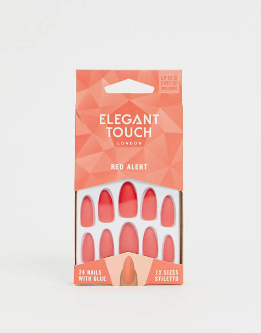 Uñas postizas Core de Elegant Touch  - Red Alert
