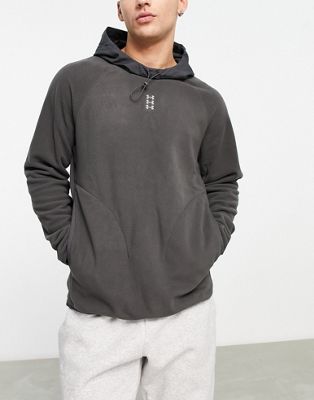 Under Armour Training Terrain hoodie with front chest print in dark grey