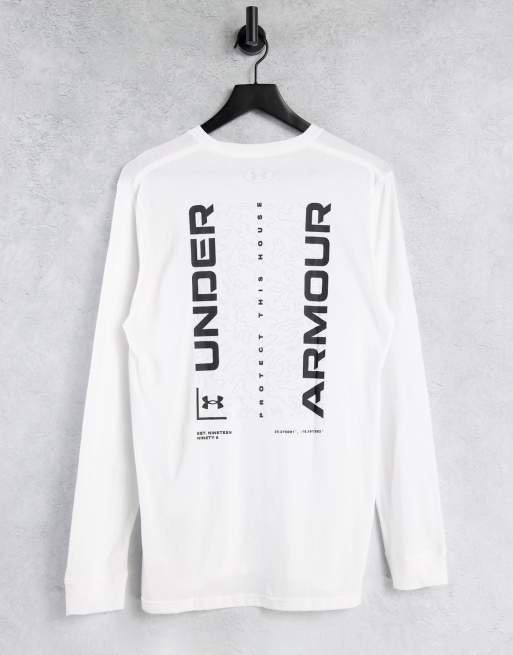 Under Armour – 1996 – Vit och svart träningstopp med långa ärmar