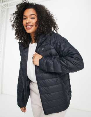 Under Armour 2.0 down puffer jacket with hood in black - ASOS Price Checker