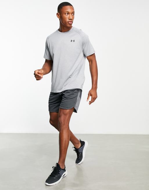 Under Armour - 2.0 - T-shirt da allenamento in tessuto Tech grigio chiaro, 4 di 4