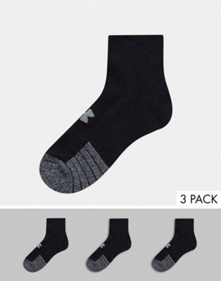 Under Armour 3 pack ankle socks in 
