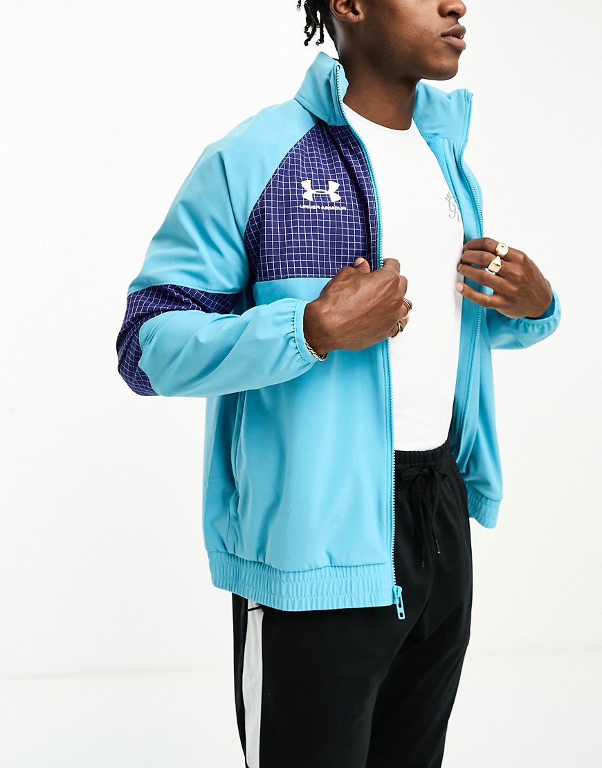 Under Armour Accelerate track jacket in blue
