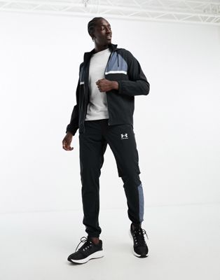 Under Armour Accelerate tracksuit in black
